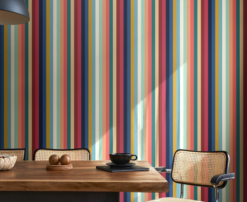 STR50137W Candy Kaleidoscope Lipstick Twist Wallpaper by Ohpopsi