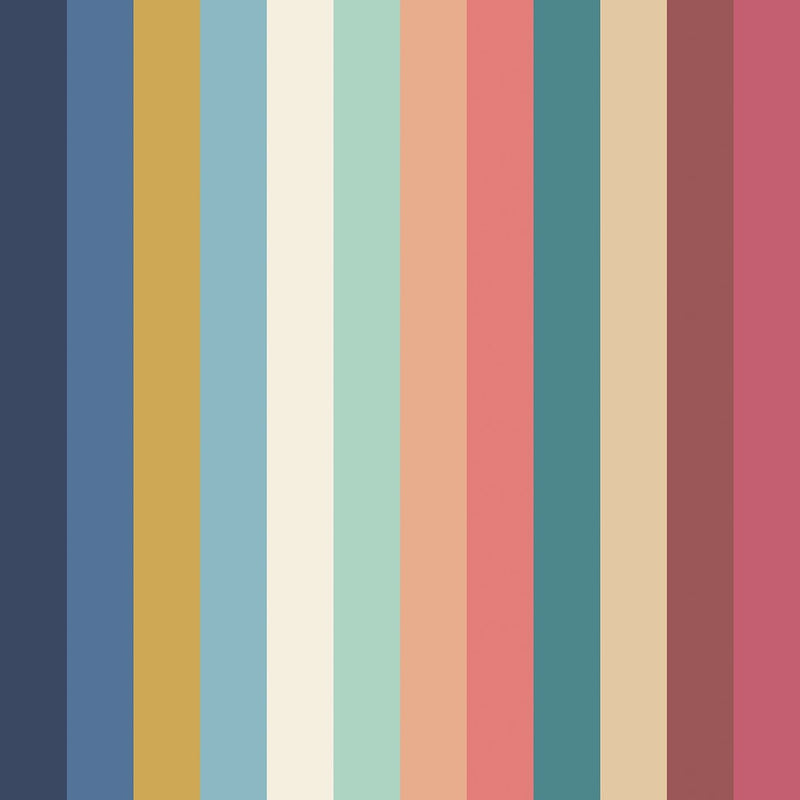 STR50137W Candy Kaleidoscope Lipstick Twist Wallpaper by Ohpopsi