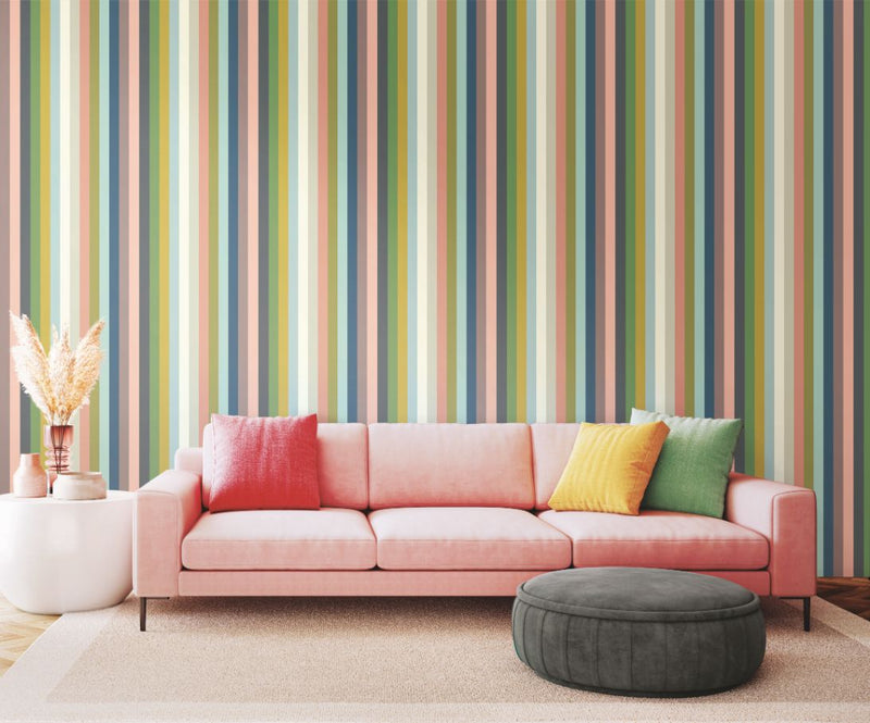 STR50138W Candy Kaleidoscope Earth Twist Wallpaper by Ohpopsi