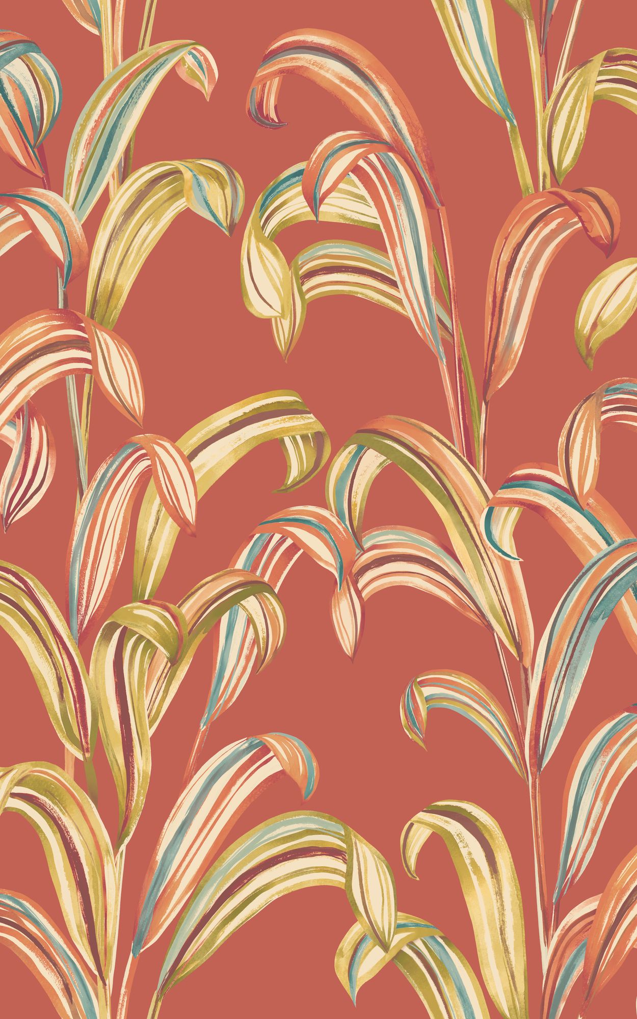 FRA50102W Revive Atomic Orange Wallpaper by Ohpopsi