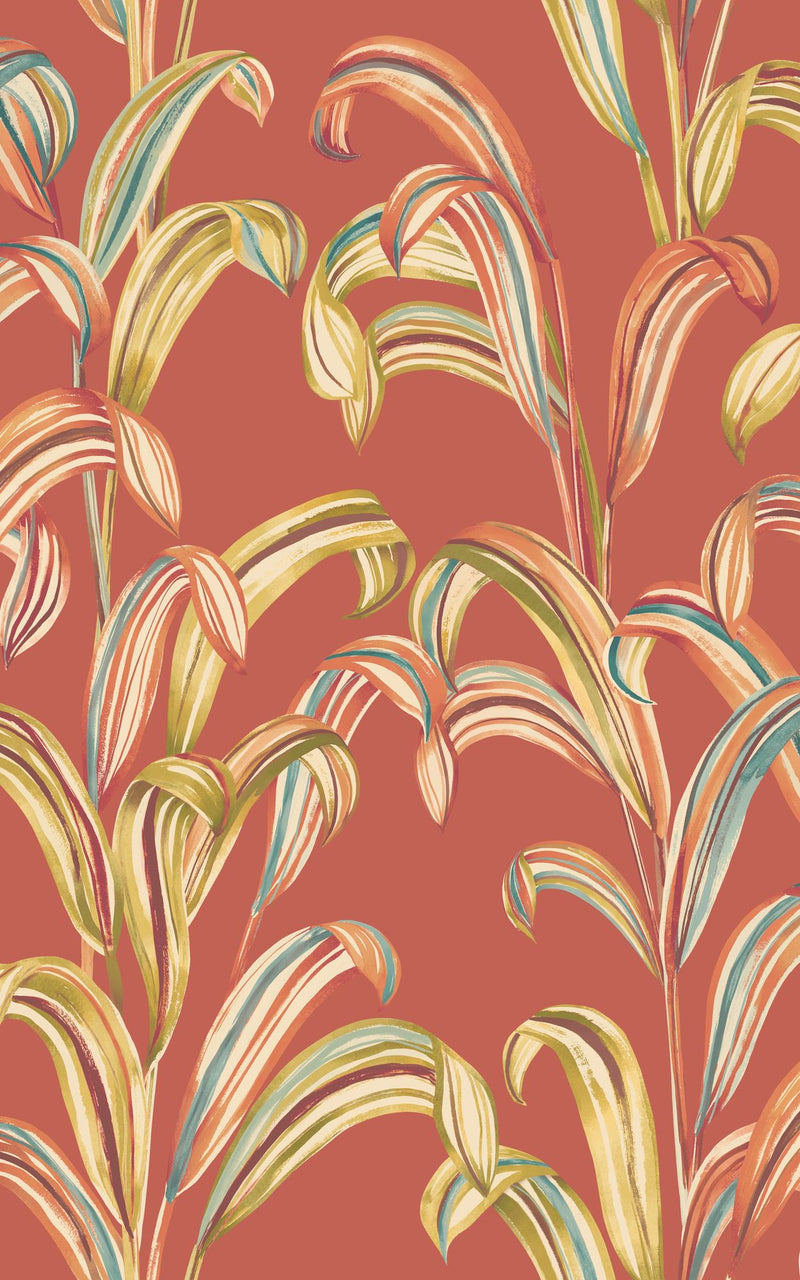 FRA50102W Revive Atomic Orange Wallpaper by Ohpopsi