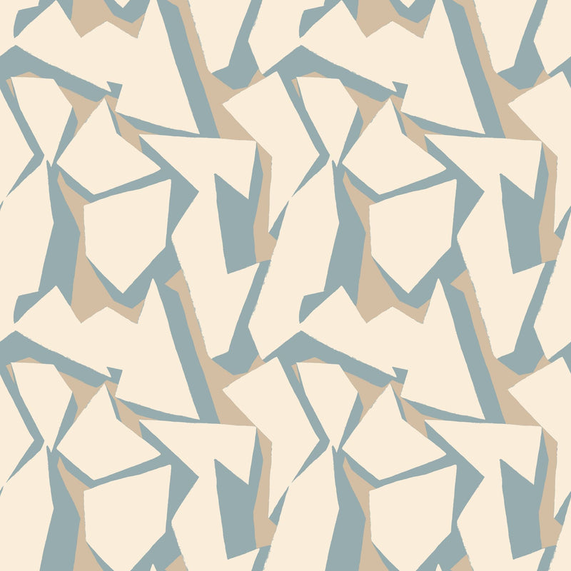 FRA50110W Shatter Soft Petrol Wallpaper by Ohpopsi