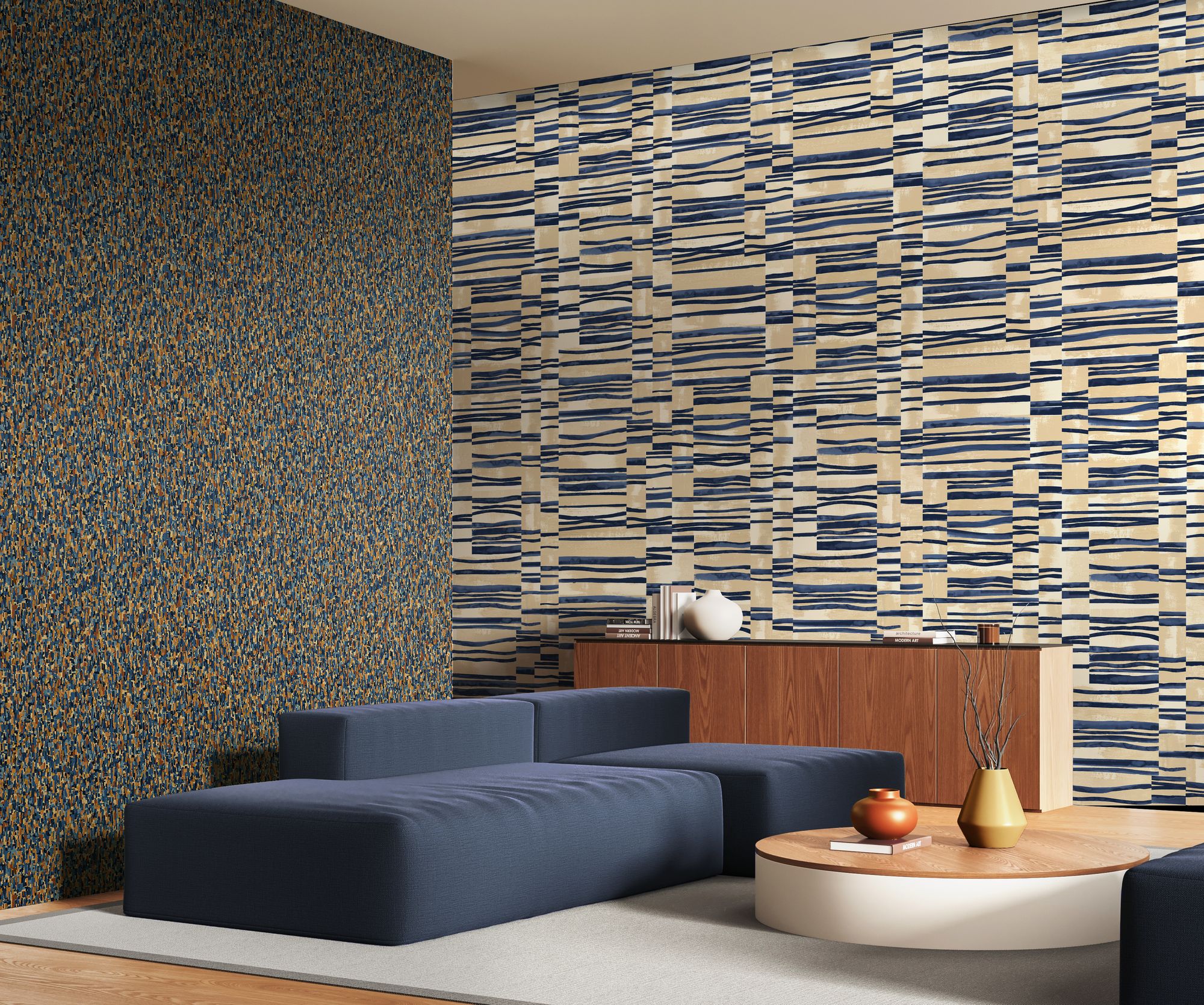 FRA50117W Structures Ink Wallpaper by Ohpopsi