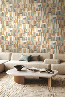 FRA50124W Abstract Cubes Smoky Haze Wallpaper by Ohpopsi