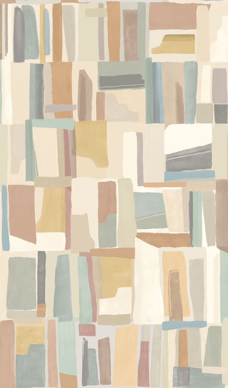 FRA50124W Abstract Cubes Smoky Haze Wallpaper by Ohpopsi