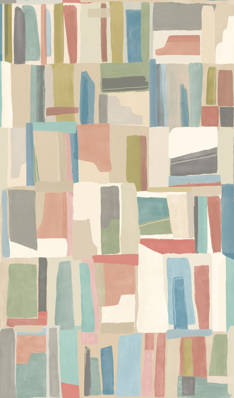 FRA50125W Abstract Cubes Shore Wallpaper by Ohpopsi