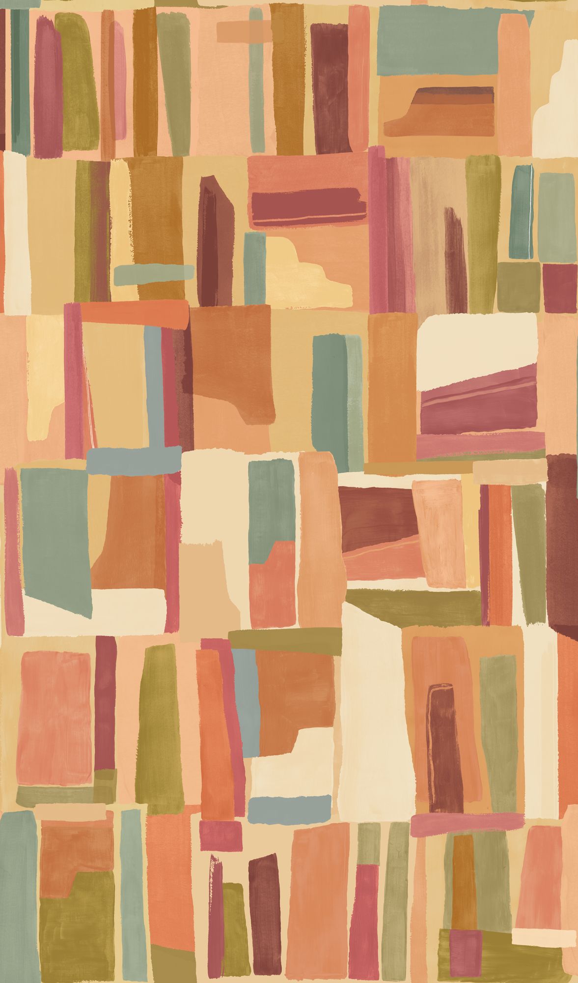 FRA50127W Abstract Cubes Marmalade Riot Wallpaper by Ohpopsi