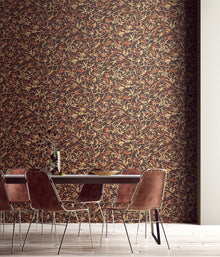 FRA50144W Entwine Dark Maple Wallpaper by Ohpopsi