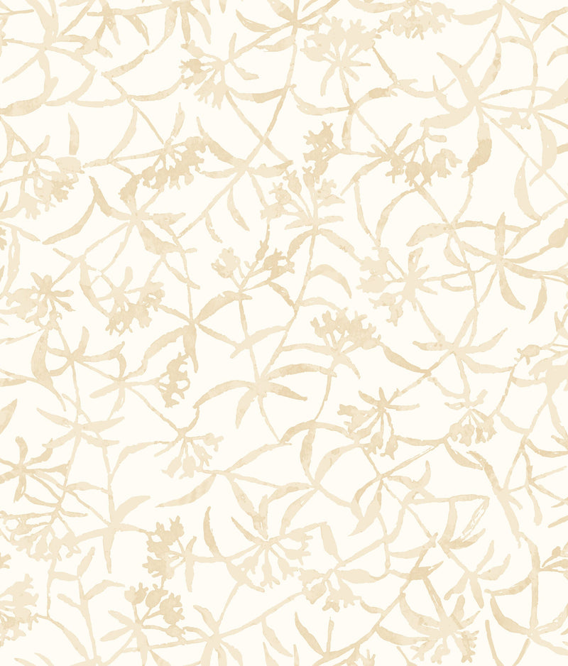 FRA50147W Entwine Buttermilk Wallpaper by Ohpopsi