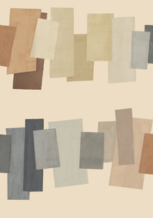 FRA50153W Offset Blocks Gingerbread Latte Wallpaper by Ohpopsi