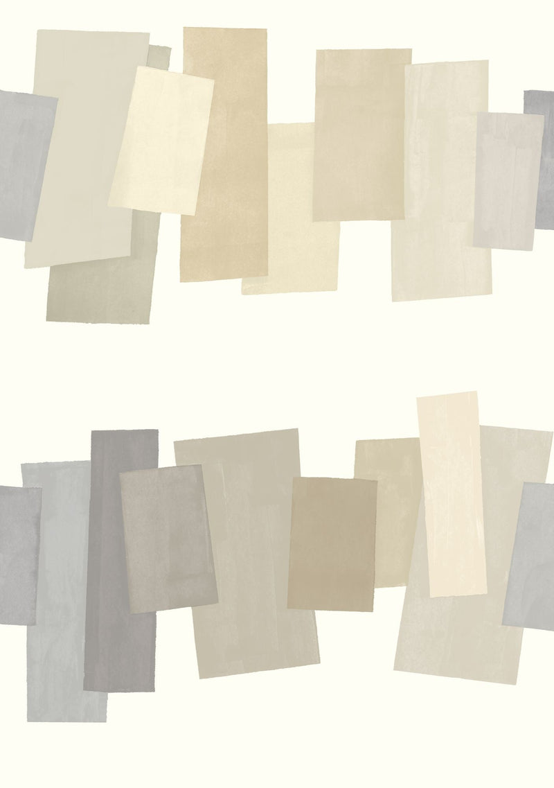 FRA50154W Offset Blocks Stone Wallpaper by Ohpopsi