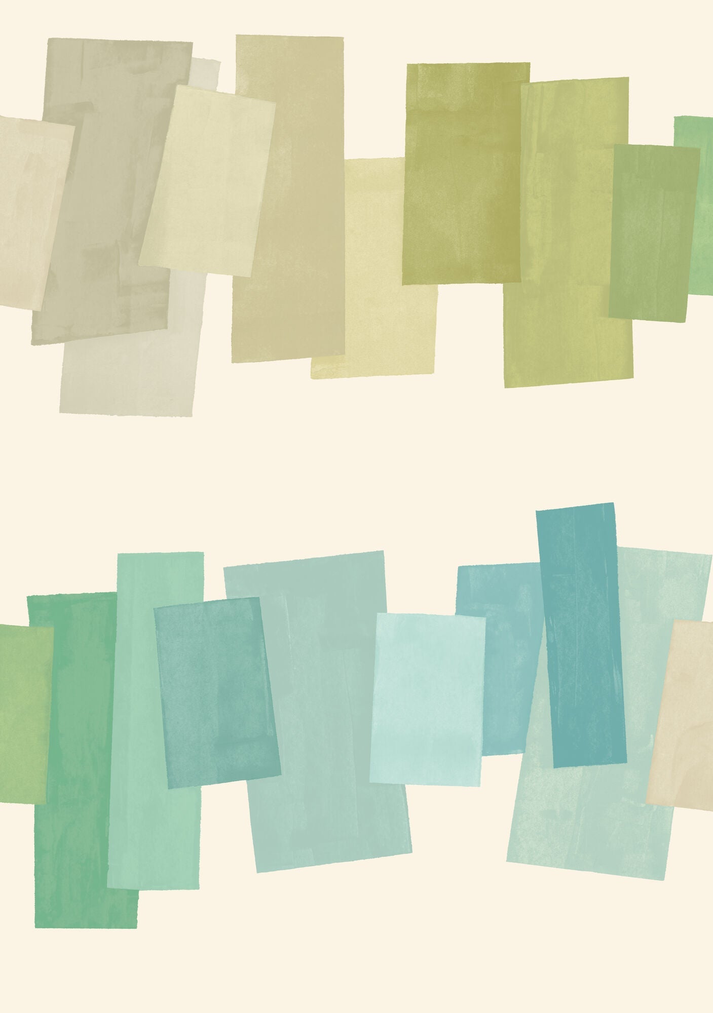 FRA50155W Offset Blocks Pistachio Twist Wallpaper by Ohpopsi