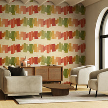 FRA50156W Offset Blocks Heatwave Wallpaper by Ohpopsi