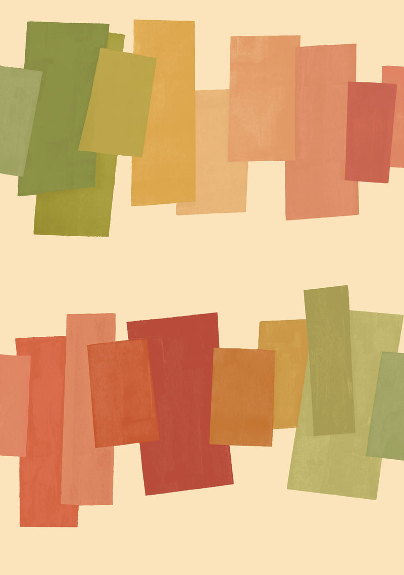 FRA50156W Offset Blocks Heatwave Wallpaper by Ohpopsi