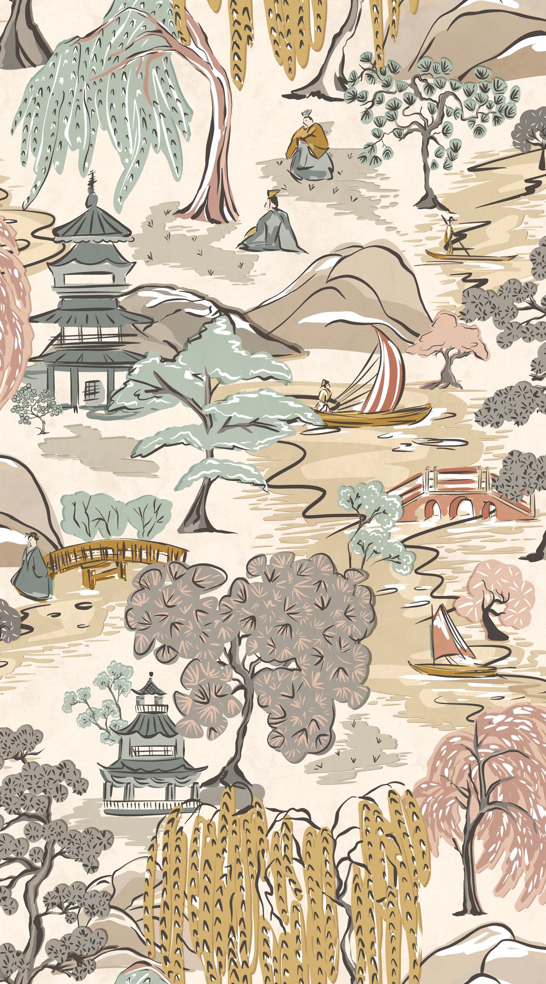 HAN50101W Oka Perfect Almond Wallpaper by Ohpopsi