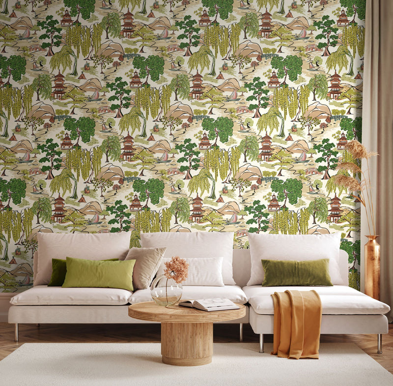 HAN50102W Oka Evergreen Wallpaper by Ohpopsi