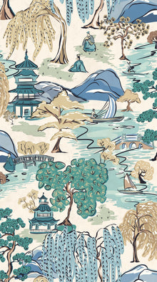 HAN50103W Oka Indigo Wallpaper by Ohpopsi