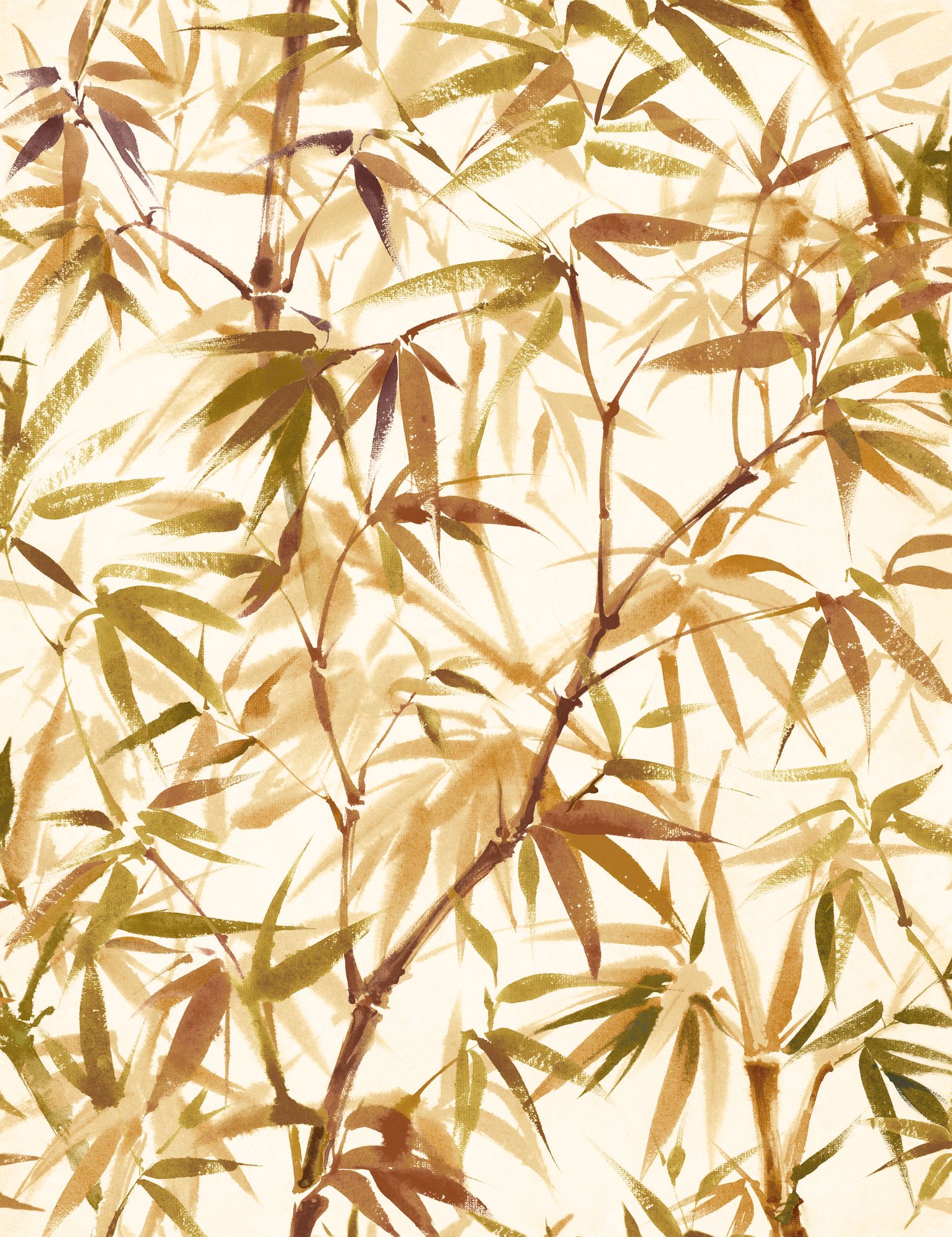 HAN50112W Shadow Bamboo Goldenrod Wallpaper by Ohpopsi