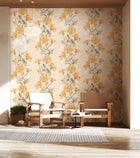 HAN50127W Kiku Parchment Wallpaper by Ohpopsi