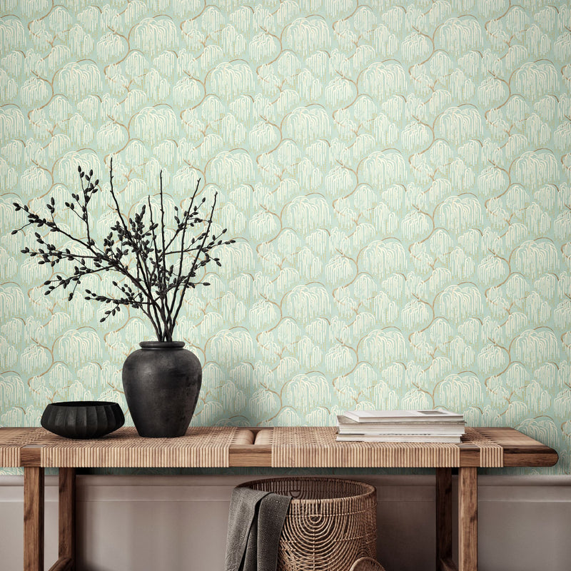 HAN50138W Shizu Seafoam Wallpaper by Ohpopsi
