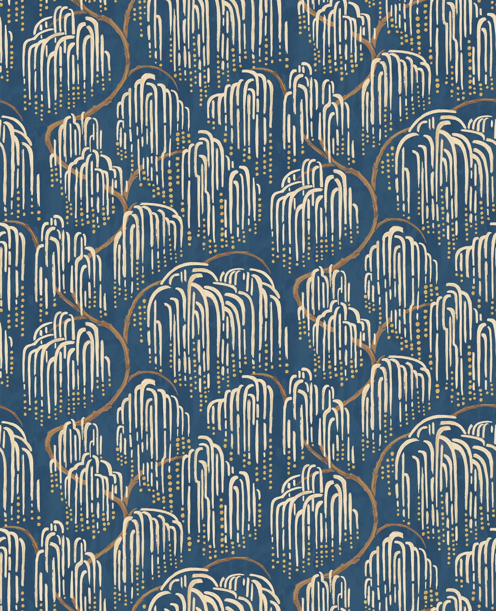 HAN50139W Shizu Cobalt Wallpaper by Ohpopsi