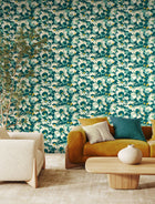HAN50144W Suiren Peacock Wallpaper by Ohpopsi