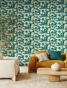 HAN50144W Suiren Peacock Wallpaper by Ohpopsi