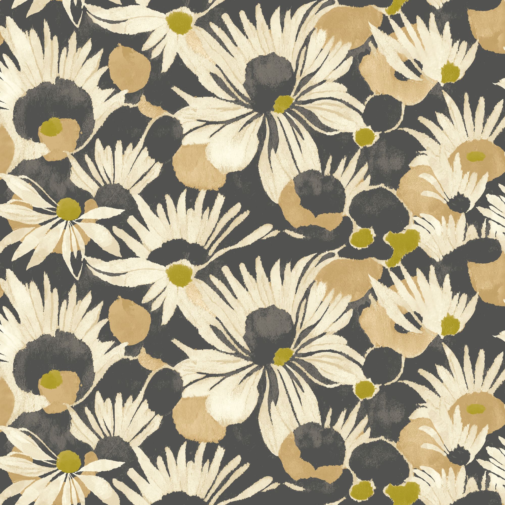 HAN50146W Suiren Ebony Wallpaper by Ohpopsi