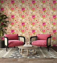 HAN50149W Saku Tea & Rose Wallpaper by Ohpopsi