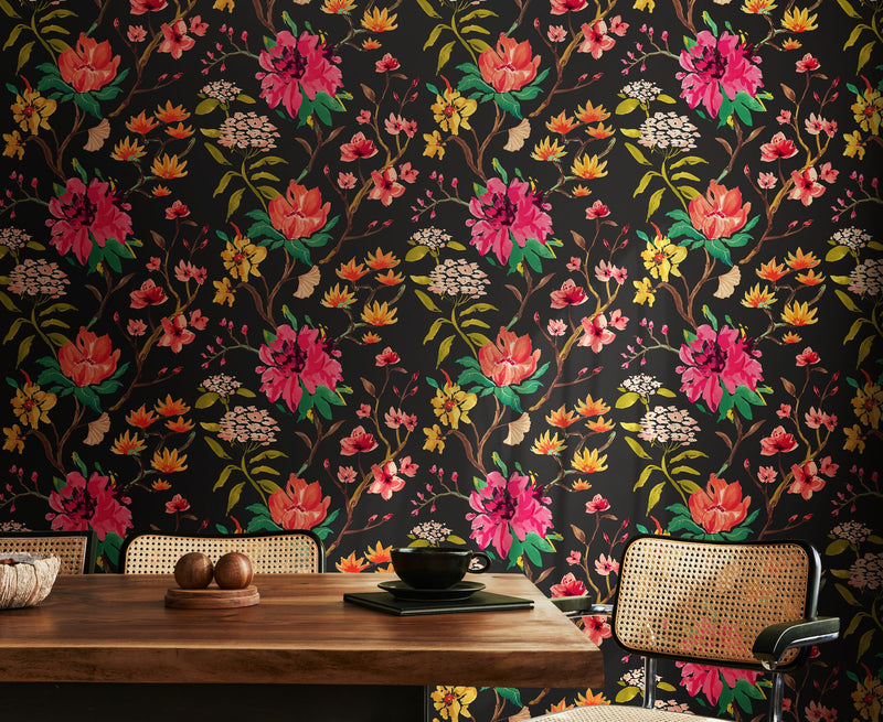 HAN50150W Saku Midnight Twist Wallpaper by Ohpopsi