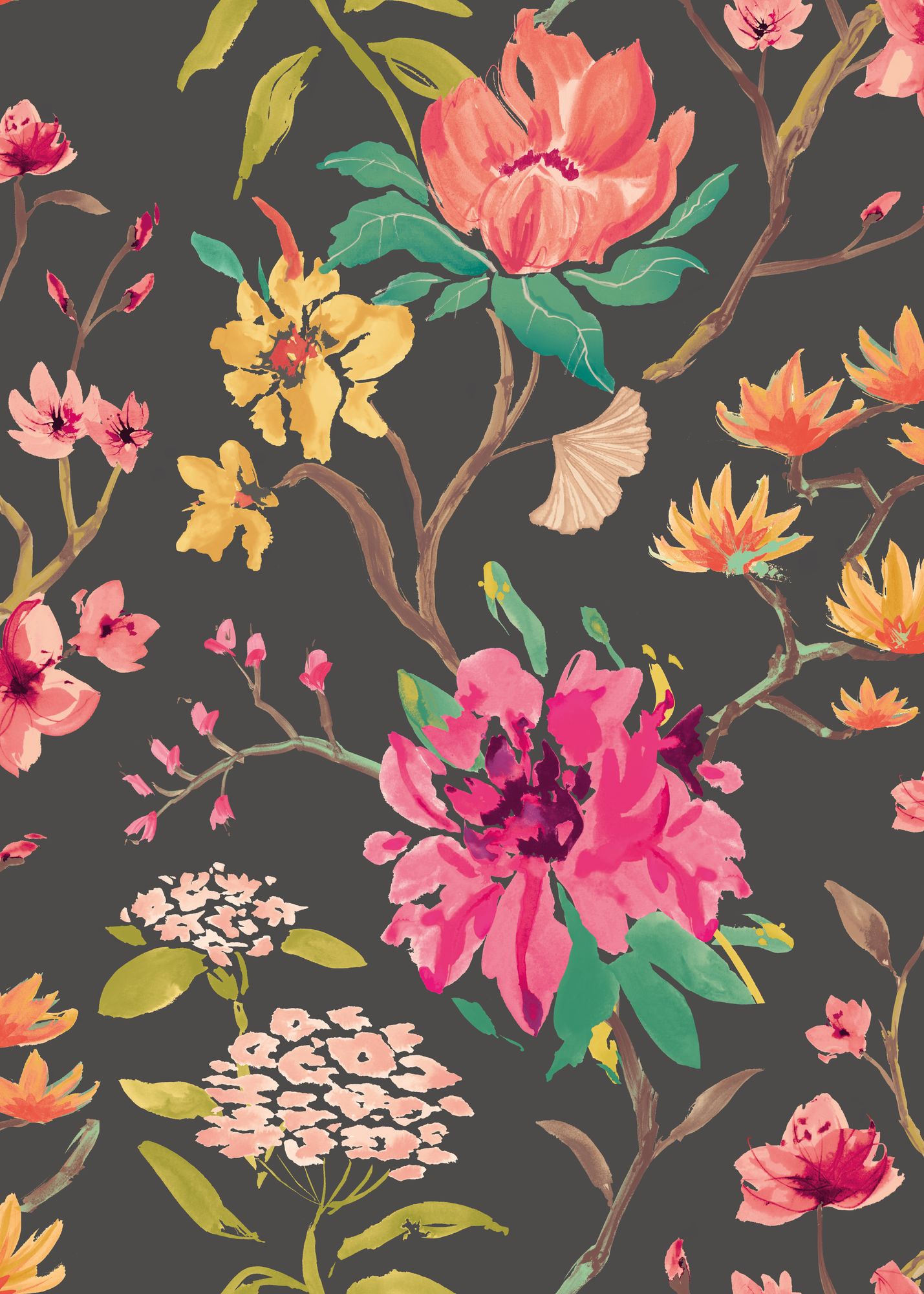 HAN50150W Saku Midnight Twist Wallpaper by Ohpopsi