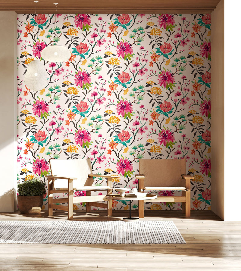 HAN50153W Saku Cherry Blossom Wallpaper by Ohpopsi