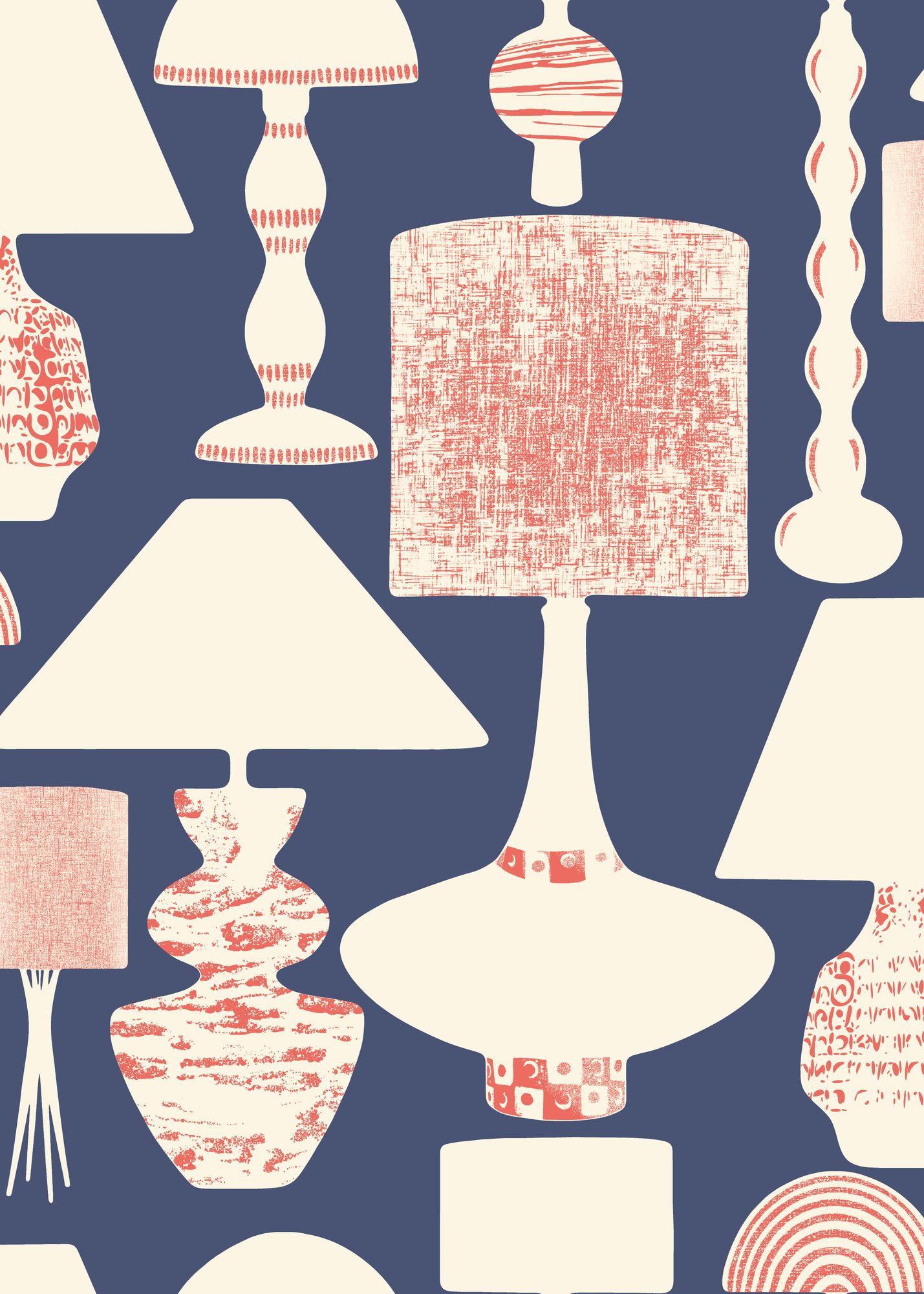 REV50101W Boogie Lights Inkwell Wallpaper by Ohpopsi