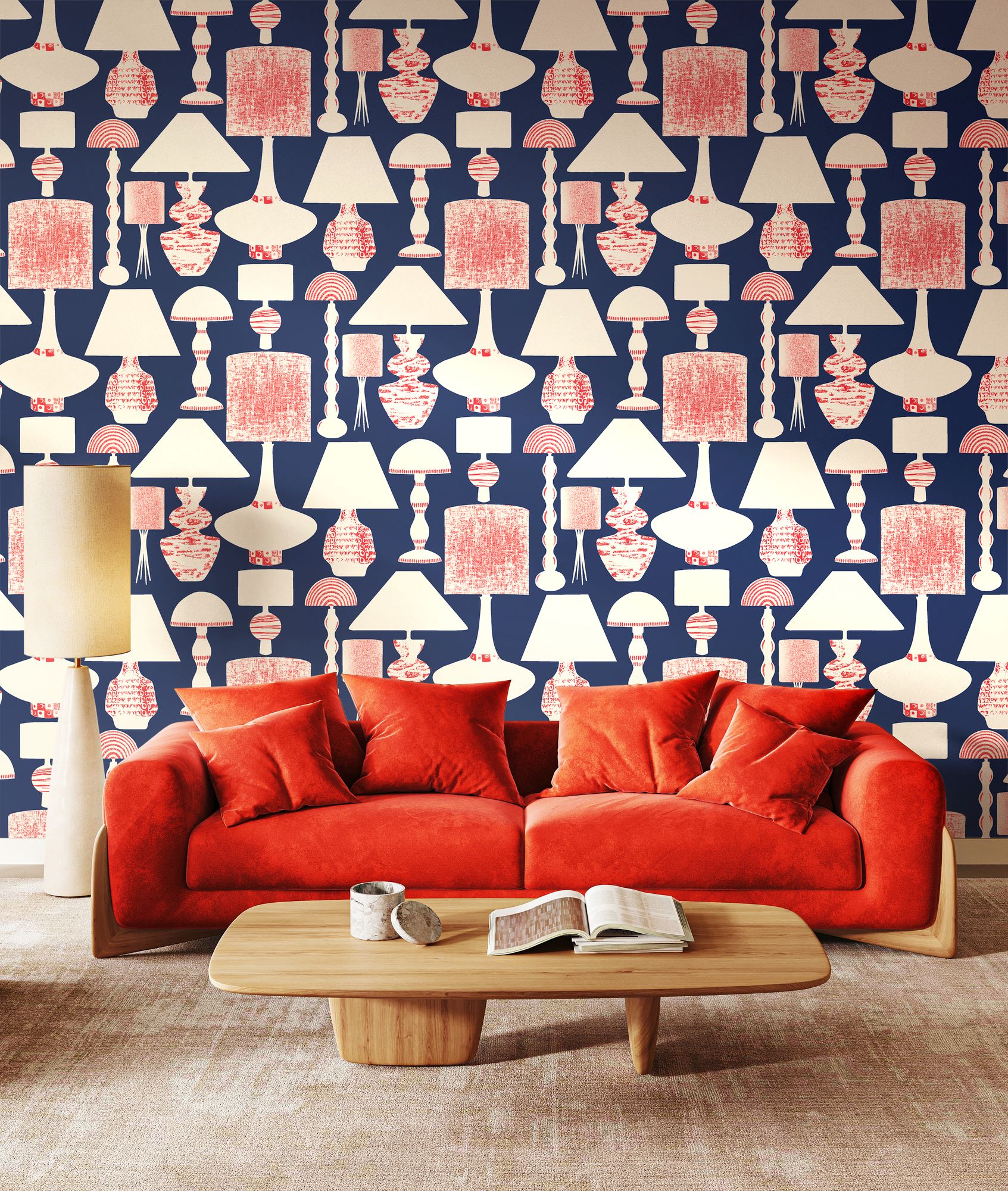 REV50101W Boogie Lights Inkwell Wallpaper by Ohpopsi