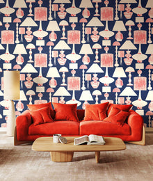 REV50101W Boogie Lights Inkwell Wallpaper by Ohpopsi