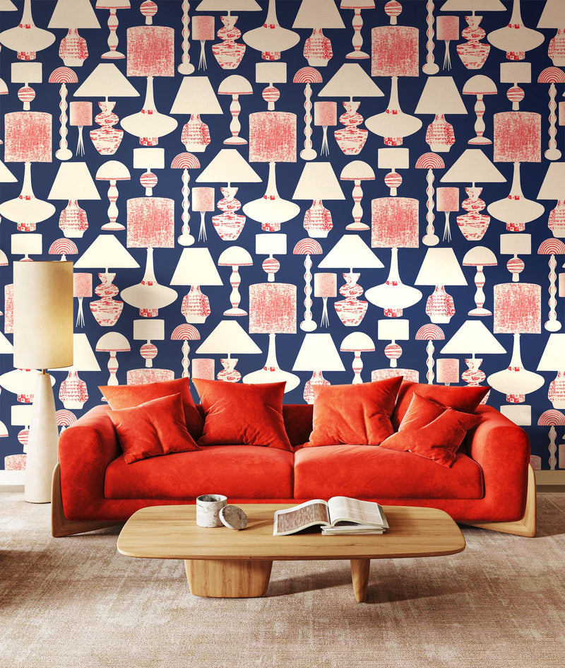 REV50101W Boogie Lights Inkwell Wallpaper by Ohpopsi