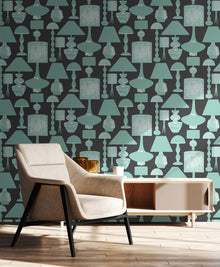 REV50104W Boogie Lights Ash Duckegg Wallpaper by Ohpopsi