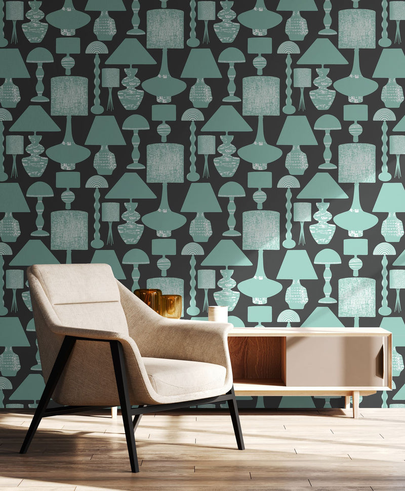 REV50104W Boogie Lights Ash Duckegg Wallpaper by Ohpopsi