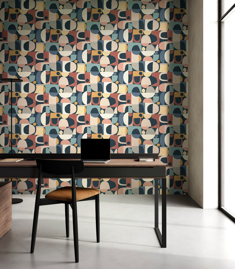 REV50111W Configure Smoke Blush Wallpaper by Ohpopsi