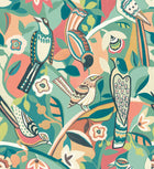 REV50115W Forest Chorus Blushed Mint Wallpaper by Ohpopsi