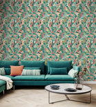 REV50115W Forest Chorus Blushed Mint Wallpaper by Ohpopsi