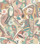 REV50116W Forest Chorus Warm Sand Wallpaper by Ohpopsi