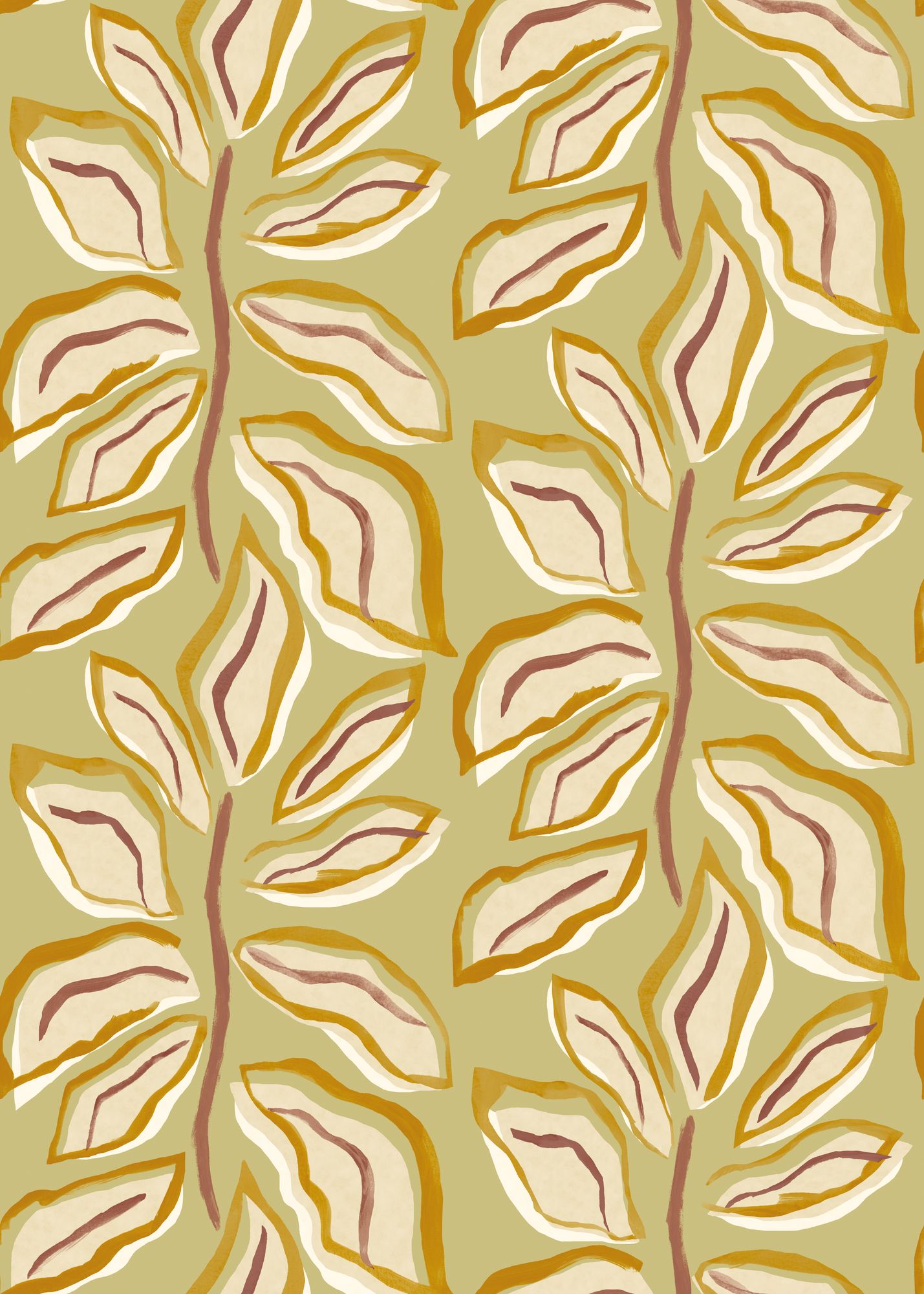 REV50118W Foli Olive Glow Wallpaper by Ohpopsi