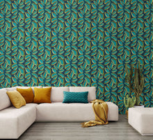 REV50121W Foli Midnight Teal Wallpaper by Ohpopsi