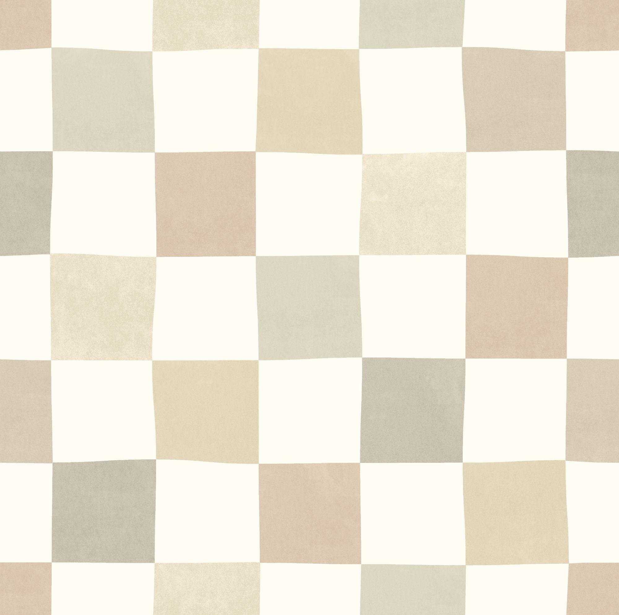 REV50130W Disco Check Linen Mix Wallpaper by Ohpopsi