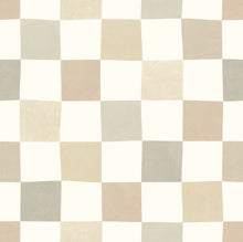 REV50130W Disco Check Linen Mix Wallpaper by Ohpopsi
