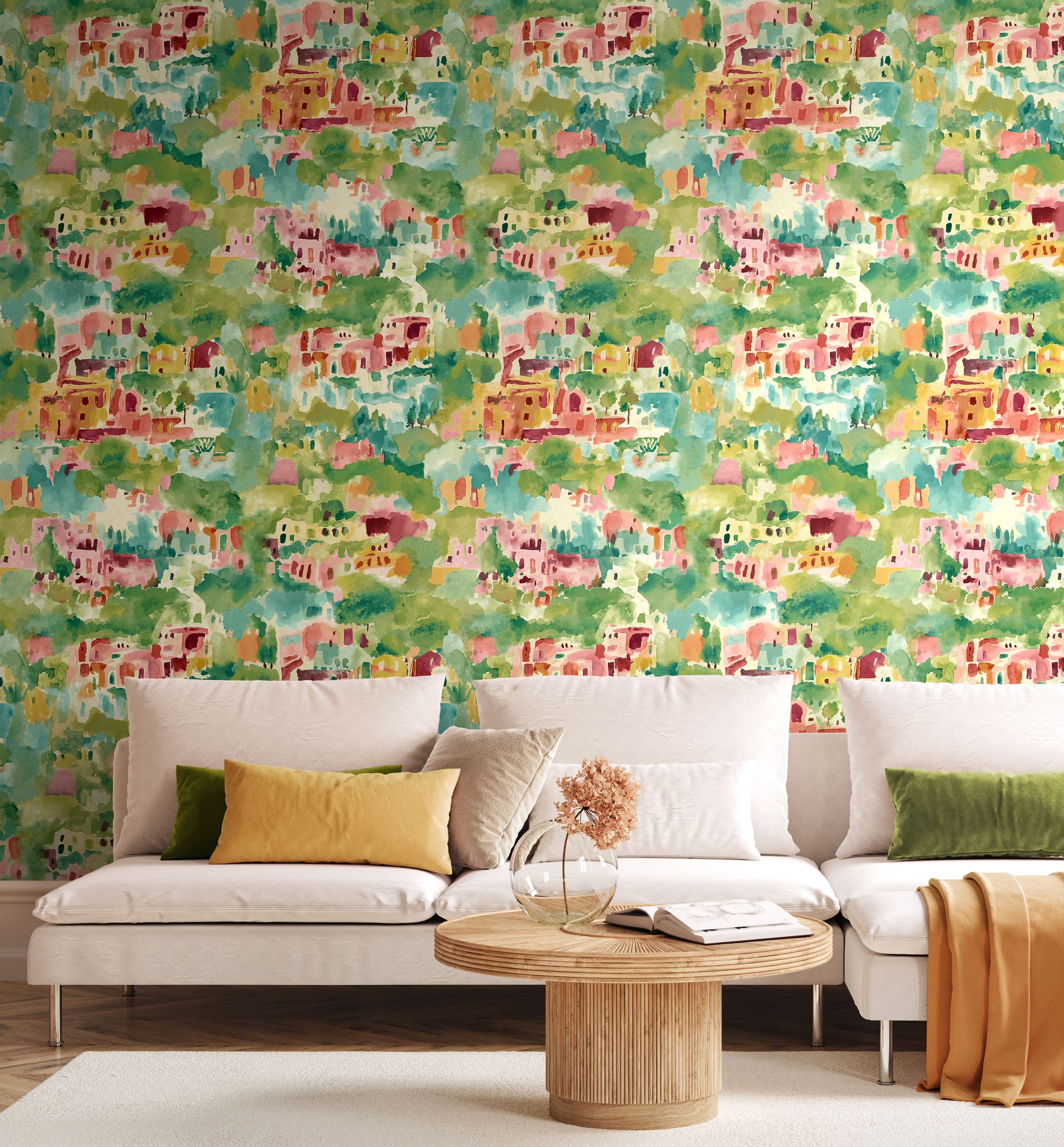 REV50134W Amalfi Sunset Chic Wallpaper by Ohpopsi