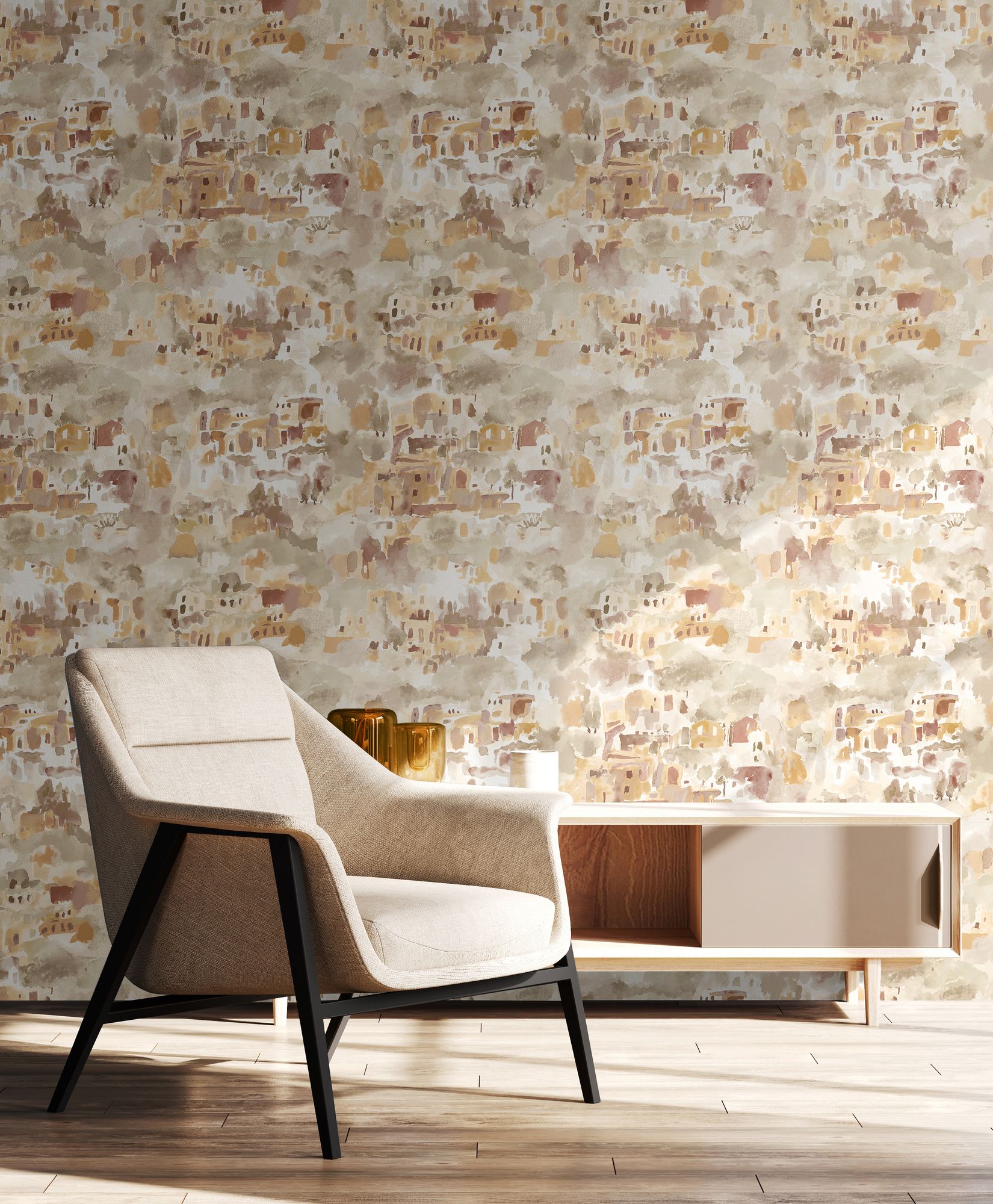 REV50138W Amalfi Washed Clay Wallpaper by Ohpopsi