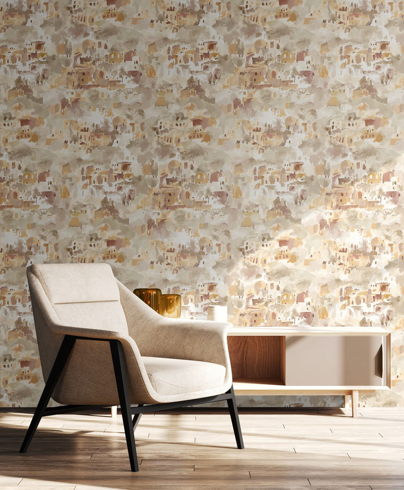 REV50138W Amalfi Washed Clay Wallpaper by Ohpopsi