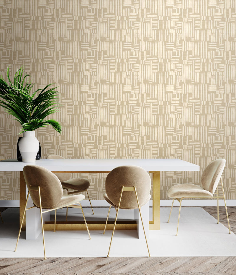 REV50139W Interlace Driftwood Wallpaper by Ohpopsi
